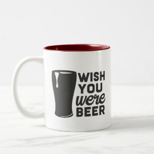 Taza Bicolor Gracioso deseo de ser una cerveza