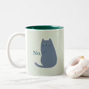 Taza Bicolor Gracioso Gato Cheeky