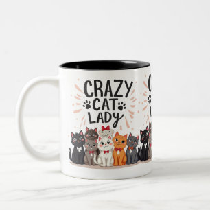 Taza Bicolor Gracioso Gato Mug envolver Gato Gato Amantes regal