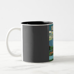 Taza Bicolor Gracioso Indonesia Humor oscuro Vintage Retro míni