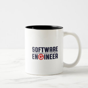 Taza Bicolor Gracioso ingeniero de software Humor Engineering M