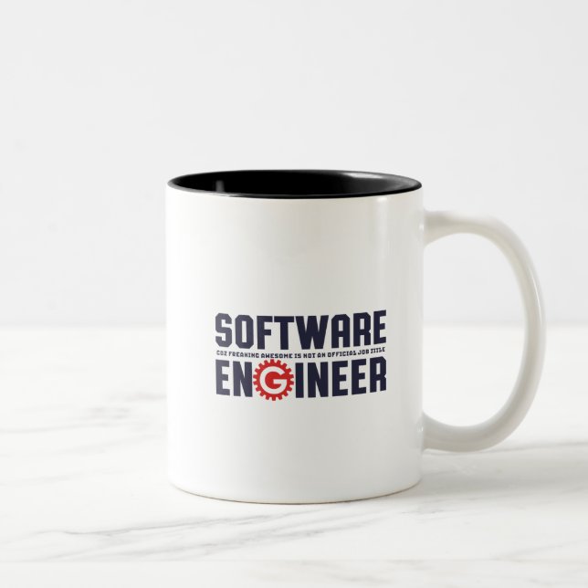 Taza Bicolor Gracioso ingeniero de software Humor Engineering M (Derecha)