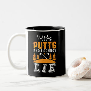 Taza Bicolor Gracioso Jugador De Golf Me Gusta Big Putts Golfin