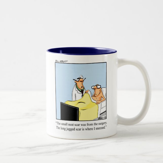 Taza Bicolor Gracioso Médico/ Get Well Humor Mug (Derecha)