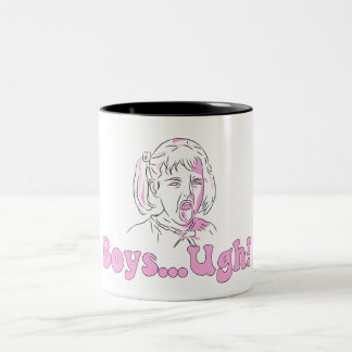 Taza Bicolor Gracioso meme de chica personalizado - "chicos...