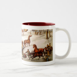 Taza Bicolor Gracioso Mug de Sleighing
