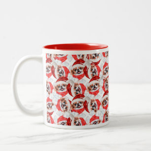 Taza Bicolor Gracioso patrón de Navidades chinos japoneses