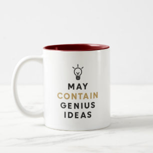 Taza Bicolor Gracioso pensamiento creativo Inspirador estudiant