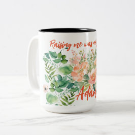 Taza Bicolor Gracioso Personalizado Floral Mom Mug Gift