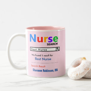 Taza Bicolor Gracioso Personalizado Mejor Enfermera Regalo Mug