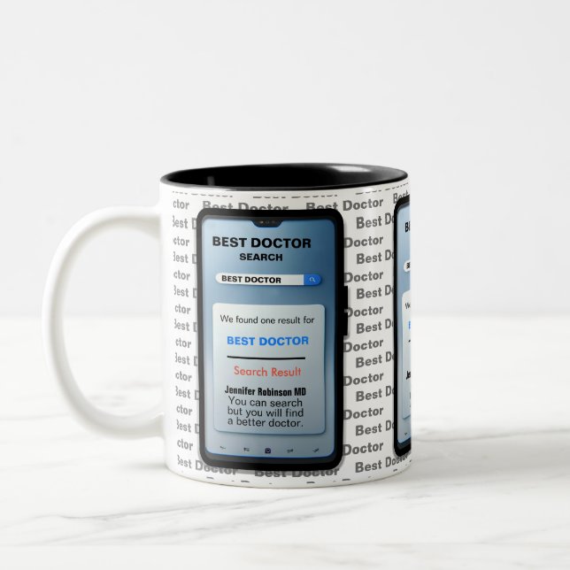 Taza Bicolor Gracioso Personalizado Mejor Regalo Médica (Izquierda)