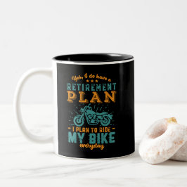 Taza Bicolor Gracioso plan de retiro de bicicletas retiradas mo