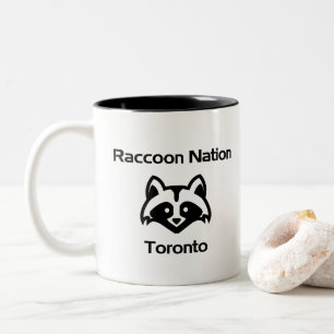Taza Bicolor Gracioso Raccoon Nation Toronto Light Monotone