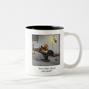 Taza Bicolor Gracioso regalo de "Boca Potty Mouth"