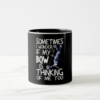 Taza Bicolor Gracioso regalo de caza de tiro con arco en un rec