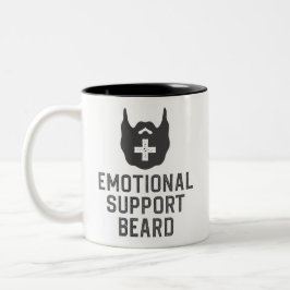 Taza Bicolor Gracioso regalo de Chiste de barba de apoyo emocio