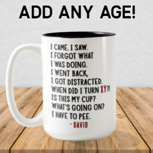Taza Bicolor Gracioso regalo de Chiste de cumpleaños Personaliz