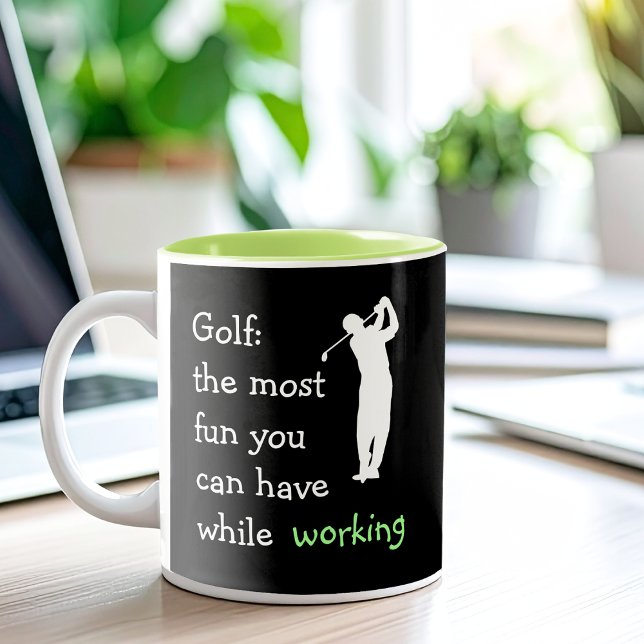 Taza Bicolor Gracioso regalo de golf ejecutivo (Subido por el creador)