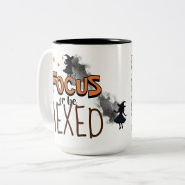 Taza Bicolor Gracioso regalo de Halloween Bruja Coffee Focus Be