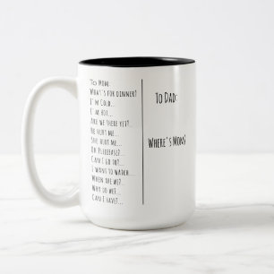 Taza Bicolor Gracioso Regalo De Padres Para Mamá, Esposa Presen
