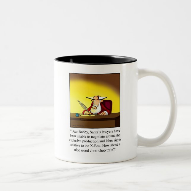 Taza Bicolor Graciosos abogados de Xmas Mug Santa (Derecha)
