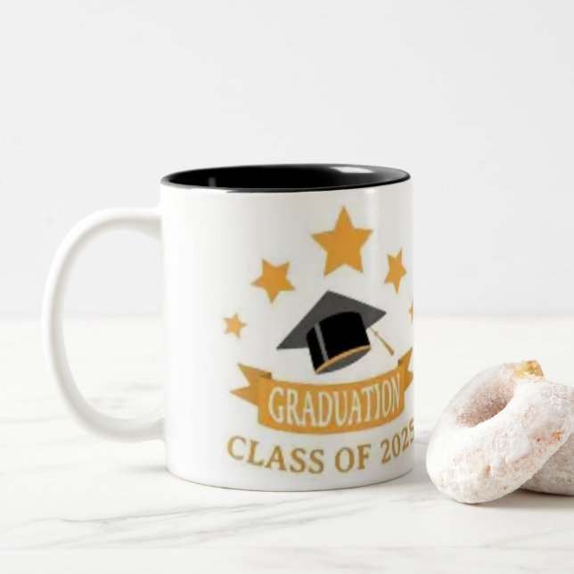 Taza Bicolor Graduación De 2025 (Con donut)