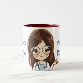 Taza Bicolor Graduación de doctorado personalizada Dr (su nombr