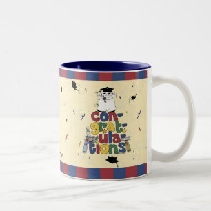 Taza Bicolor Graduación - enhorabuena