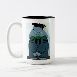 Taza Bicolor Graduación Grumpy TPIO Conejo PhD 
