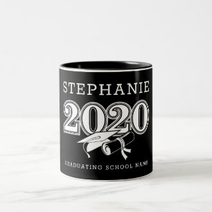 Taza Bicolor Graduado de moda de 2020 Cap