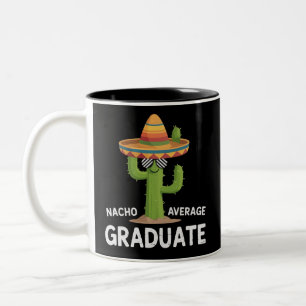 Taza Bicolor Graduado de secundaria no promedio Nacho Humor Uni