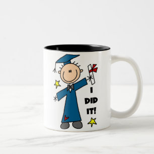 Taza Bicolor Graduado del muchacho