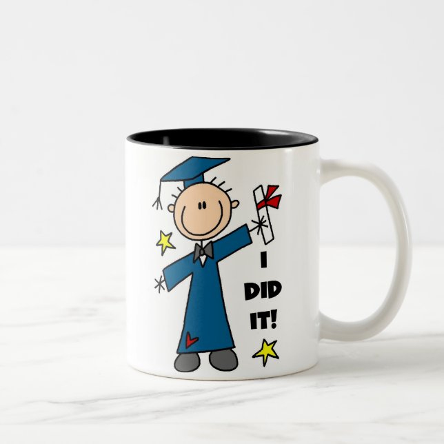 Taza Bicolor Graduado del muchacho (Derecha)