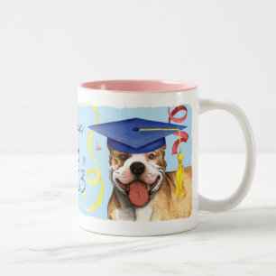 Taza Bicolor Graduado del pitbull