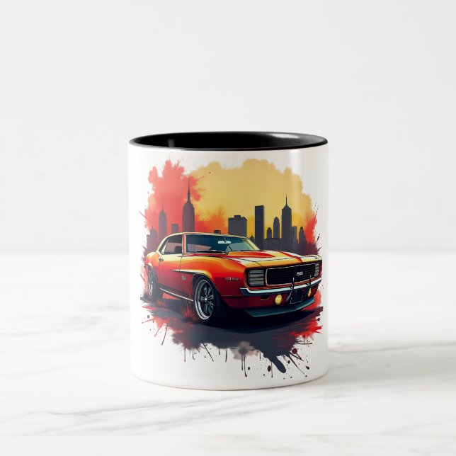 Taza Bicolor Graffiti Muscle Car  (Centro)