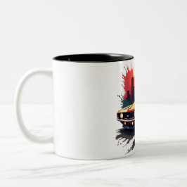 Taza Bicolor Graffiti Muscle Car