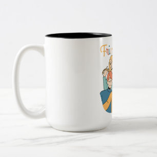 Taza Bicolor Gráfica del Cuadrado de Amistad