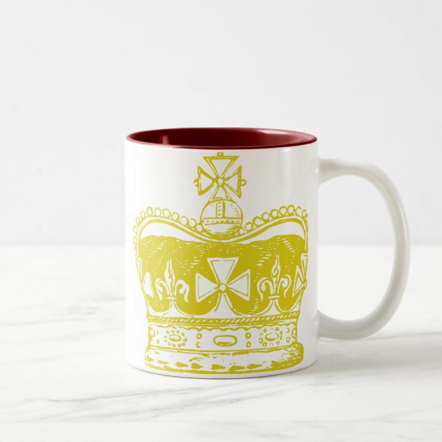Taza Bicolor Gráfico de Corona Real (Derecha)