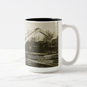 TAZA BICOLOR GRÁFICO DE INGENIERÍA DEL NOROESTE SHOVEL MUG TEMP