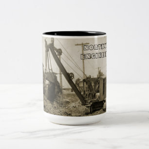TAZA BICOLOR GRÁFICO DE INGENIERÍA DEL NOROESTE SHOVEL MUG TEMP