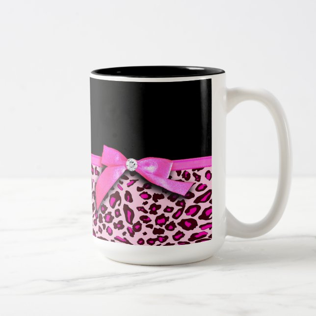 Taza Bicolor Gráfico del arco de la cinta del estampado (Derecha)