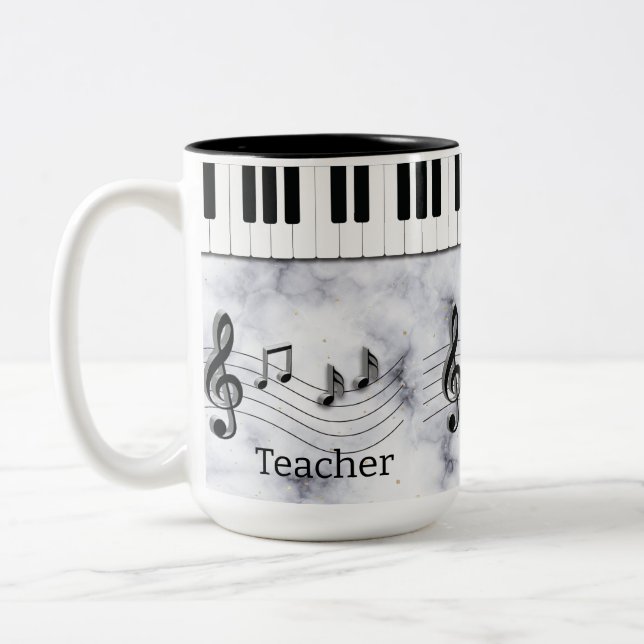 Taza Bicolor Gráfico musical (Izquierda)
