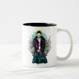 Taza Bicolor Gráfico retro de la roca del comodín del pelotó