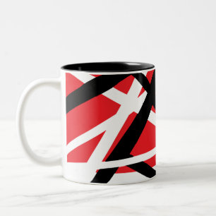 Taza Bicolor Gráfico rojo, negro y blanco