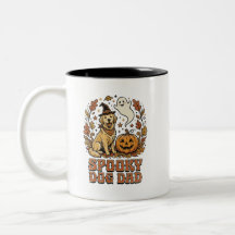 Gráfico vintage de Halloween de papá perro