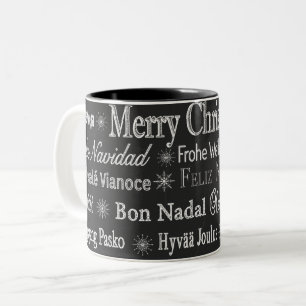 Taza Bicolor Gráficos de felicitaciones navideñas en varios i
