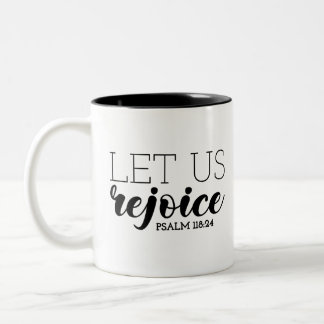 Taza Bicolor Gráficos de gospel de alegría Escritura de arte cr