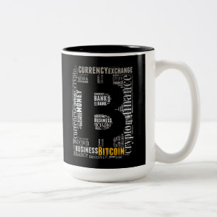 Taza Bicolor Gráficos del logo de Bitcoin
