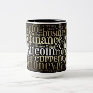 Taza Bicolor Gráficos del logo de Bitcoin