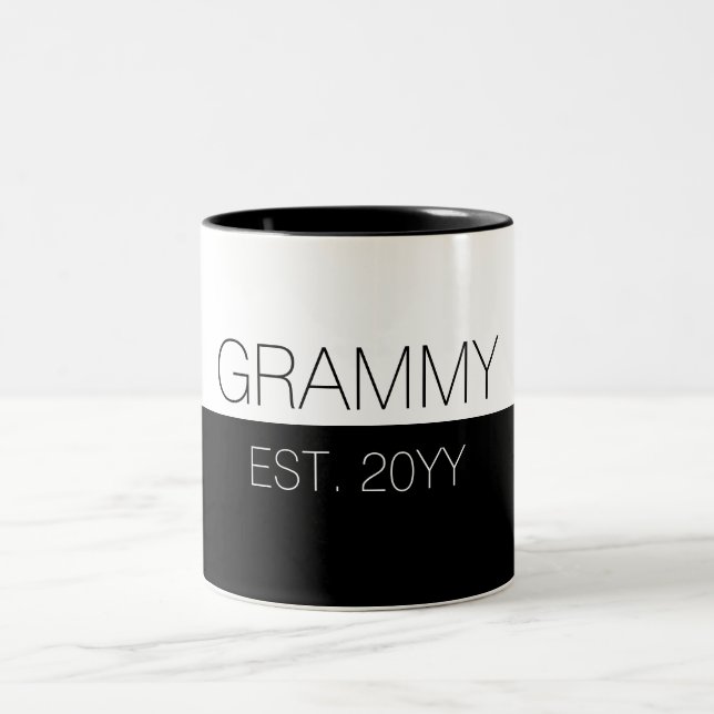 Taza Bicolor Grammy Establecido | Regalos elegantes para la abu (Centro)